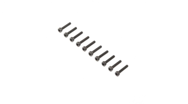Cap Head Screws, Steel, Black Oxide, M3 x 16mm (10) (LOS255009)