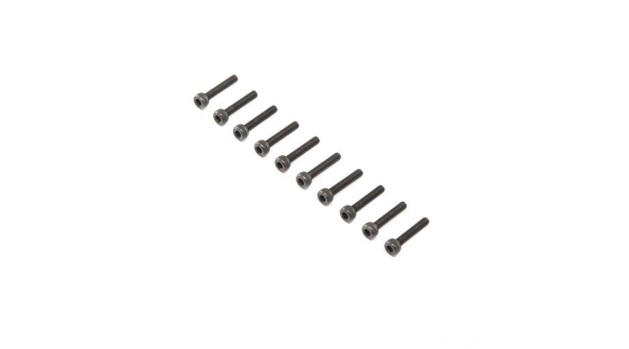 Cap Head Screws, Steel, Black Oxide, M3 x 16mm (10) (LOS255009)