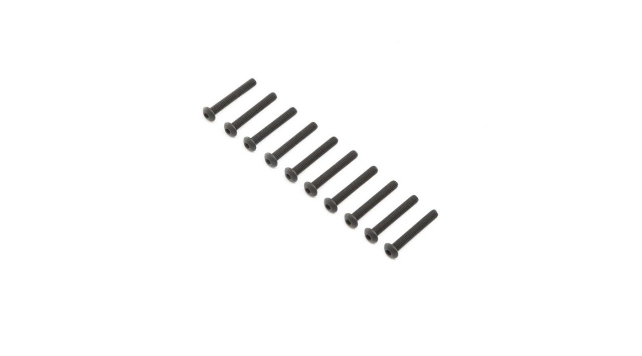 Button Head Screws, Steel, Black Oxide, M4 x 30mm (10) (LOS255011)