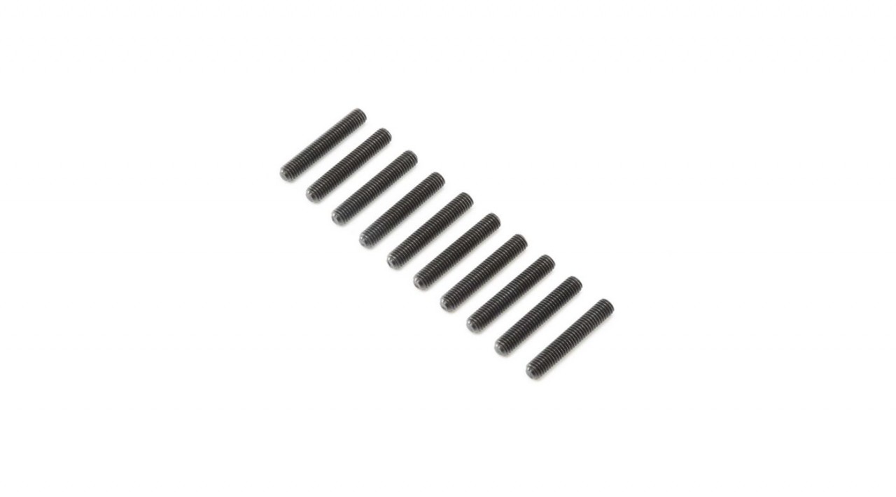 Set Screws, Steel, Black Oxide, Flat Point, M5 x 30mm (10) (LOS255022)