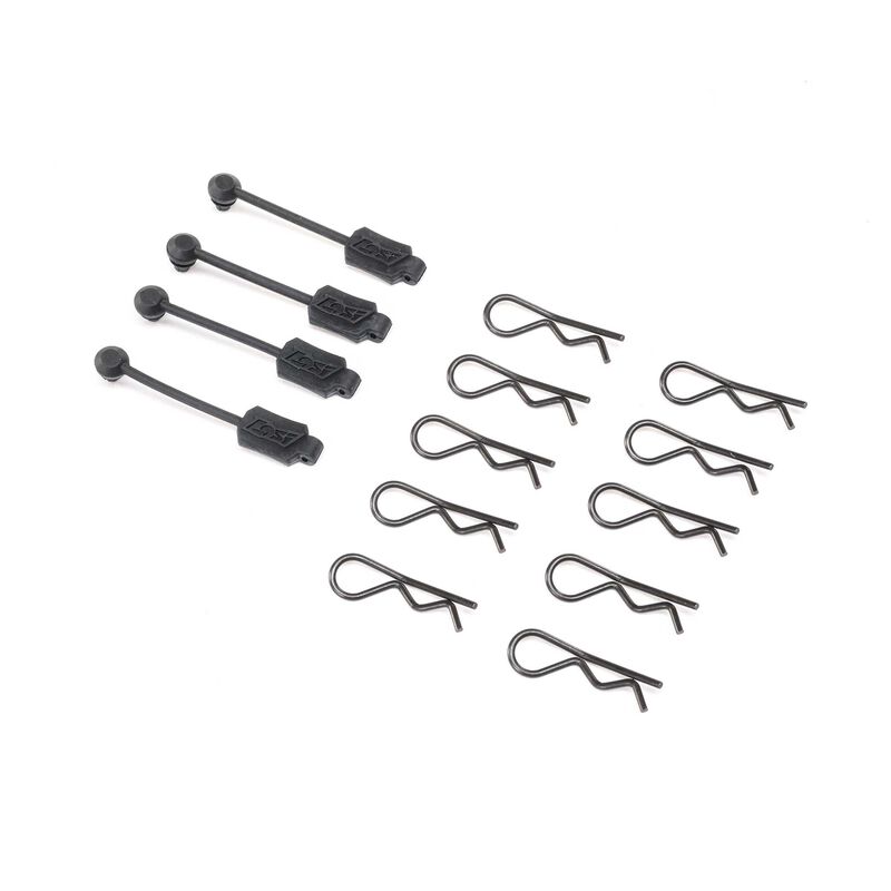 Losi - Body clip (10) & Leash (4): Promoto-MX (LOS266000)