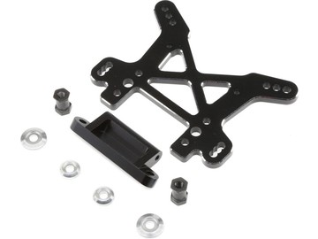 Losi - Shock Tower Front Black Aluminum: DBXL MTXL (LOS354004)
