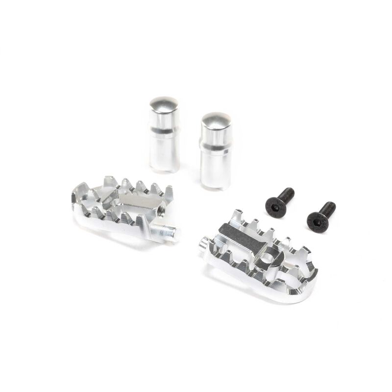 Losi - Aluminium Foot Pegs, Silver: Promoto-MX (LOS361001)