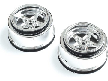 Losi - Rear Wheel Chrome (2): 22S Drag (LOS43046)
