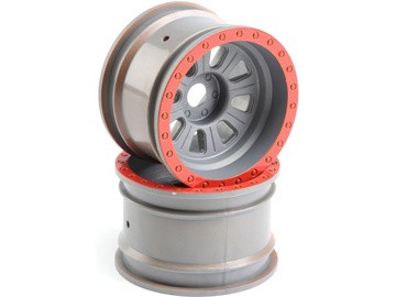 Losi - 1/6 Front/Rear 3.6 Wheels 20mm Hex Silver (2): Super Rock Rey (LOS45027)