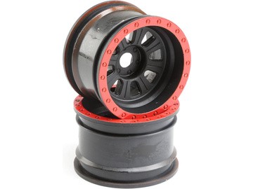 Losi - 1/6 Front/Rear 3.6 Wheels 20mm Hex Black (2): Super Rock Rey (LOS45028)