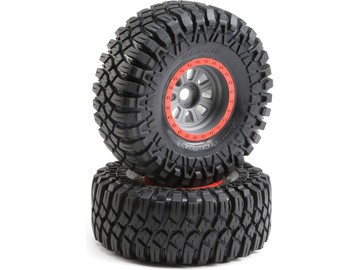 Losi - 1/6 Maxxis Creepy Crawler LT Front/Rear 3.6 Pre-Mounted Tires 20mm Hex (2): Super Rock Rey (LOS45029)