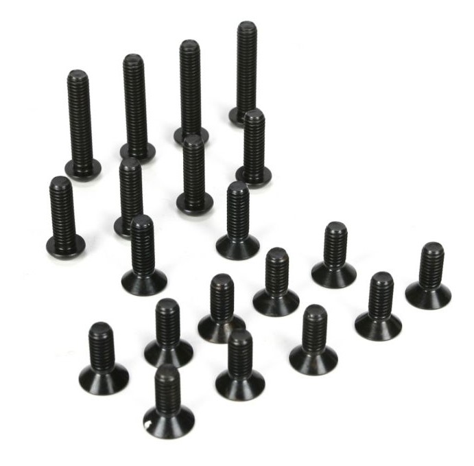 Losi - 6mm Button Head & Flat Head Screw Assortment (20): 5T (LOSB6490)