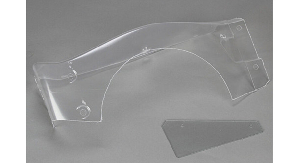 Body Right Fender & Plate, Clear: 5T (LOSB8104)