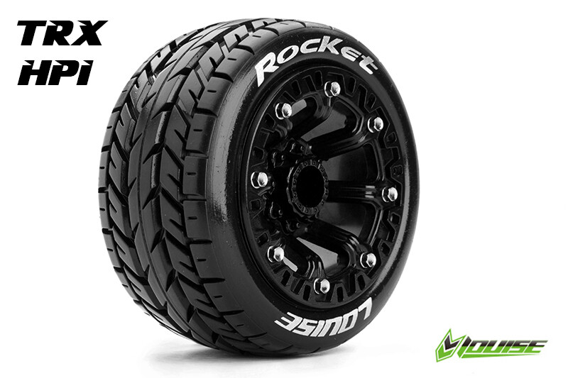 Louise ST-ROCKET Banden Set - Soft - 2.2" Velgen Zwart - Hex 12mm