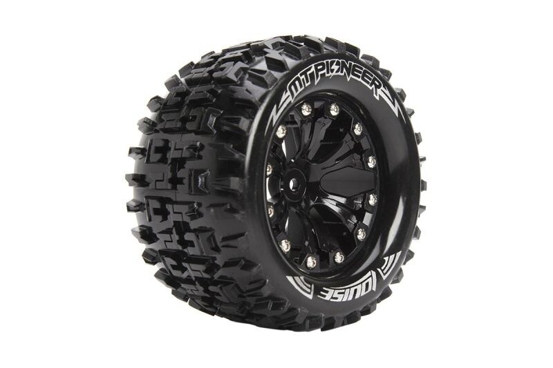Louise - MT-Pioneer- 1/10 banden op 2.8" bead-lock velgen Zwart - Hex 14mm