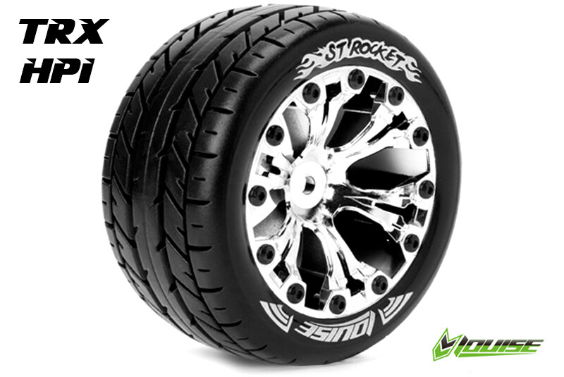 Louise ST-ROCKET Soft banden op 2.8" Velgen Chroom - 1/2" Offset - Hex 12mm