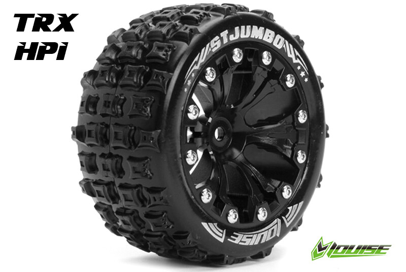 Louise ST-JUMBO Soft banden op 2.8" Velgen Zwart - 1/2" Offset - Hex 12mm