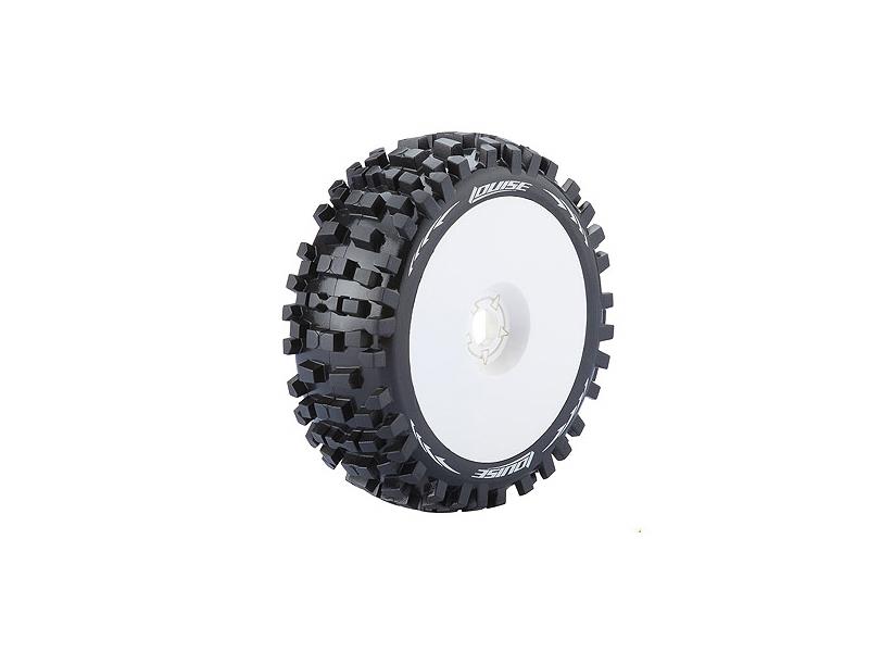 Louise B-ULLDOZE Soft banden op witte disc velgen voor 1/8 buggy