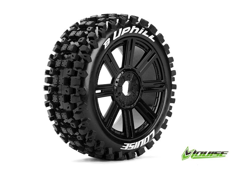 Louise B-UPHILL Soft banden op zwarte spaakvelgen voor 1/8 buggy