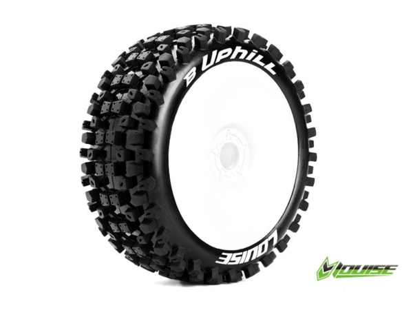 Louise B-UPHILL Soft banden op witte disc velgen voor 1/8 buggy