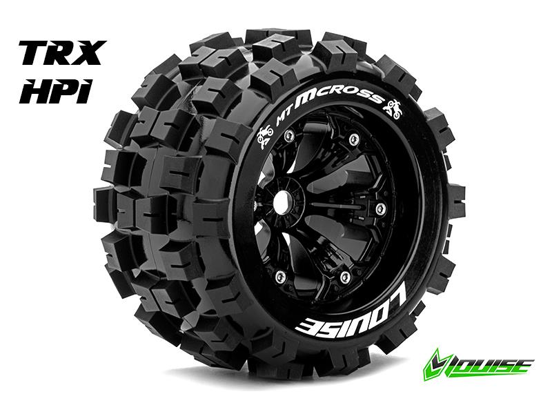 Louise MT-MCROSS Medium banden op zwarte velgen voor 1/8 MT - 0 offset