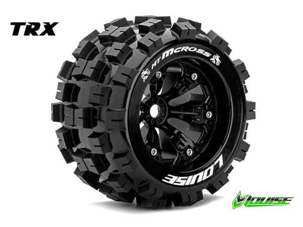 Louise MT-MCROSS Medium banden op zwarte velgen voor 1/8 MT - 1/2 offset