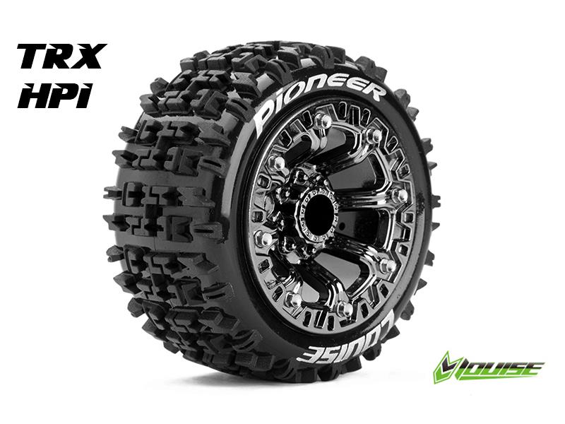 Louise ST-PIONEER Banden Set - Soft - 2.2" Velgen Black Chrome - Hex 12mm