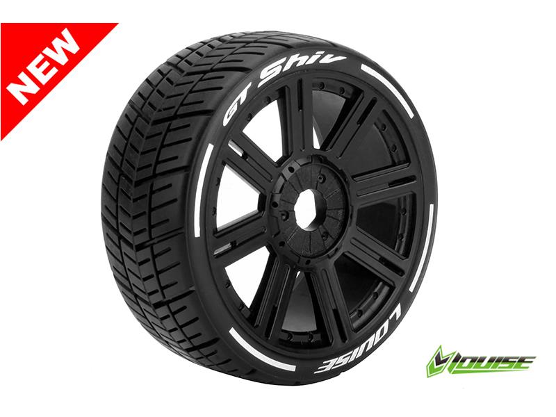 Louise GT-SHIV - MFT Super Soft banden op zwarte spaakvelgen voor 1/8 buggy