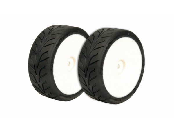 VTEC onroad regenbanden Dunlop D20 voor 1/10 op velgen - Wit