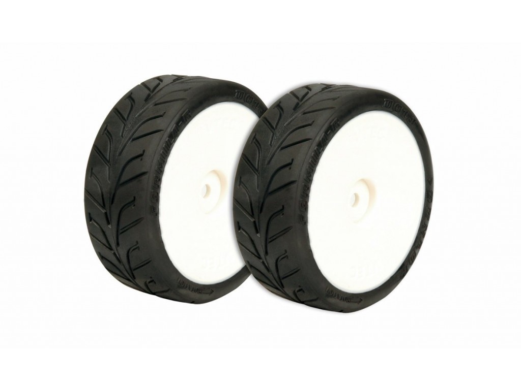 VTEC onroad regenbanden Dunlop D20 voor 1/10 op velgen - Wit