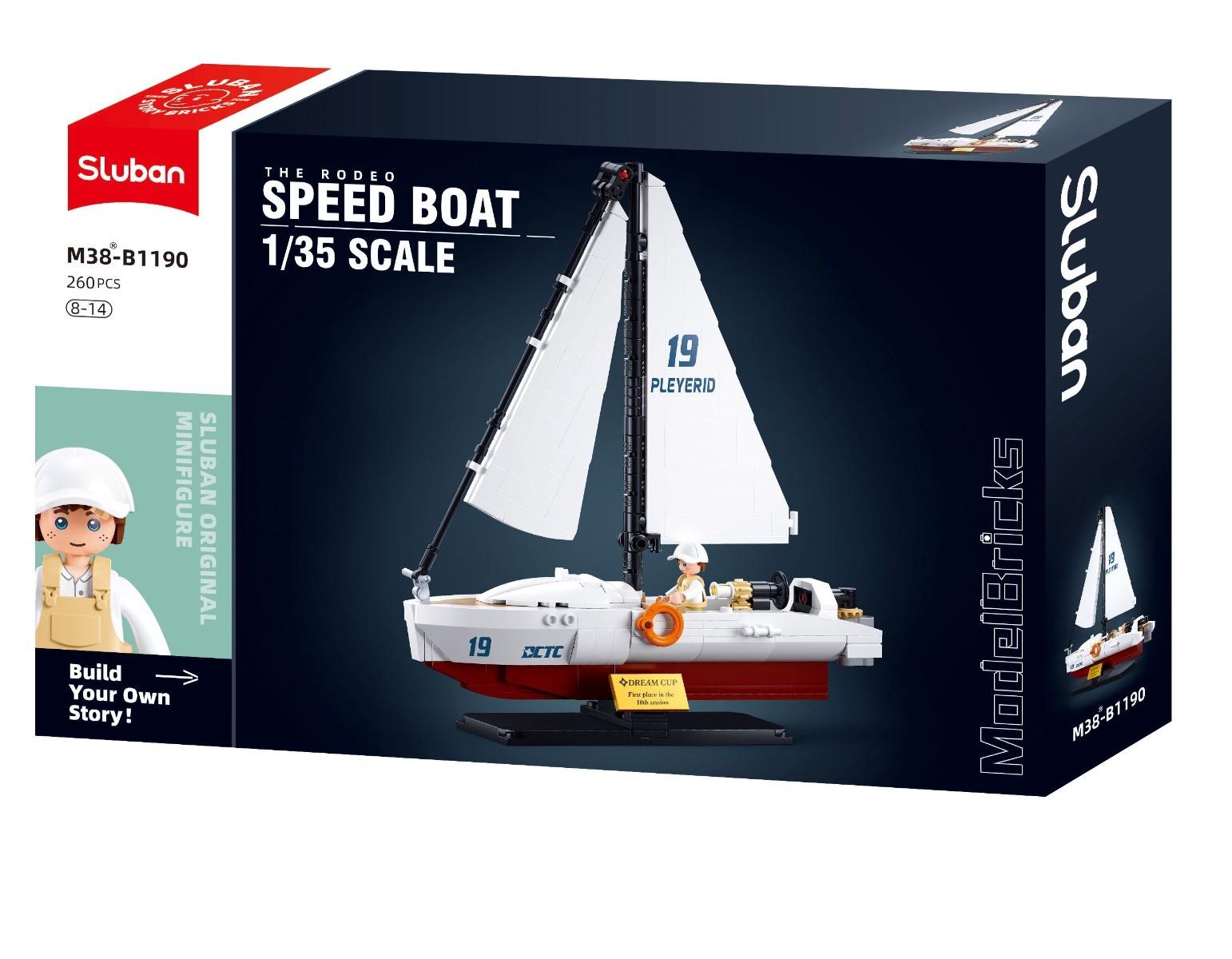 Sluban Modelbricks Rodeo speed boat