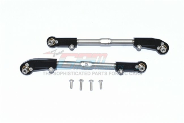 Aluminium + Steel Adjustable Front Steering Tie Rod, Black - Arrma Kraton 6S BLX, Talion 6S BLX, Outcast 6S BLX
