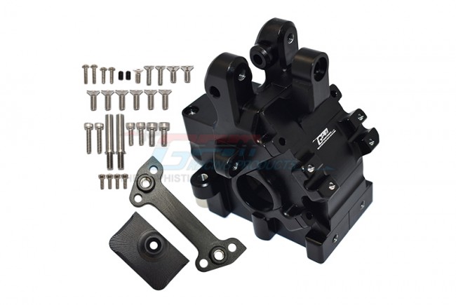 GPM Racing Aluminium Front Gear Box V2, Zwart - Arrma Kraton 8S