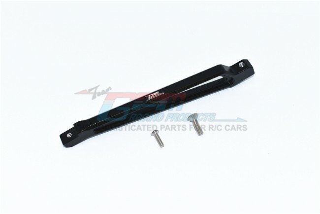 GPM Racing Aluminium Front Chassis Brace, Zwart - Arrma Mojave 6S