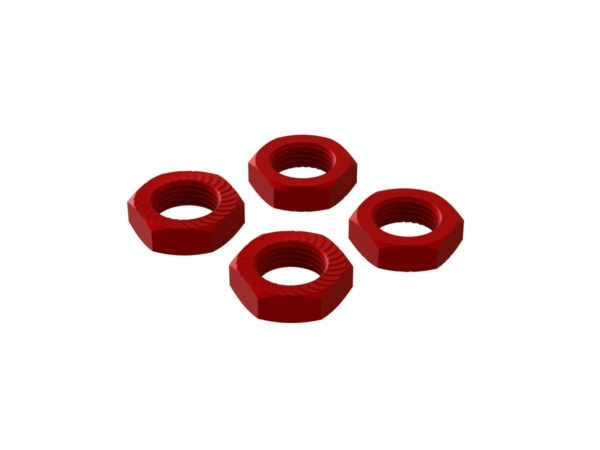 Arrma - Aluminium Wheel Nut 17mm Red 4PCS (AR310906)