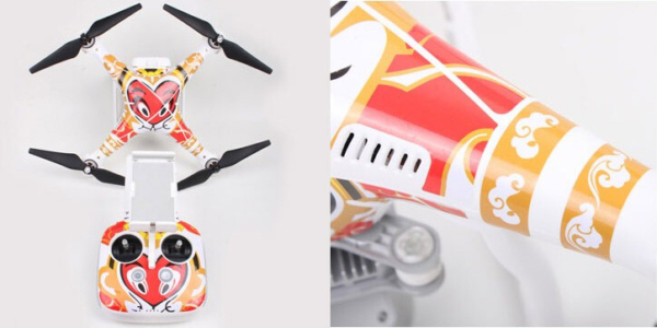 Sticker set voor de DJI Phantom 3 - Monkey King Gold
