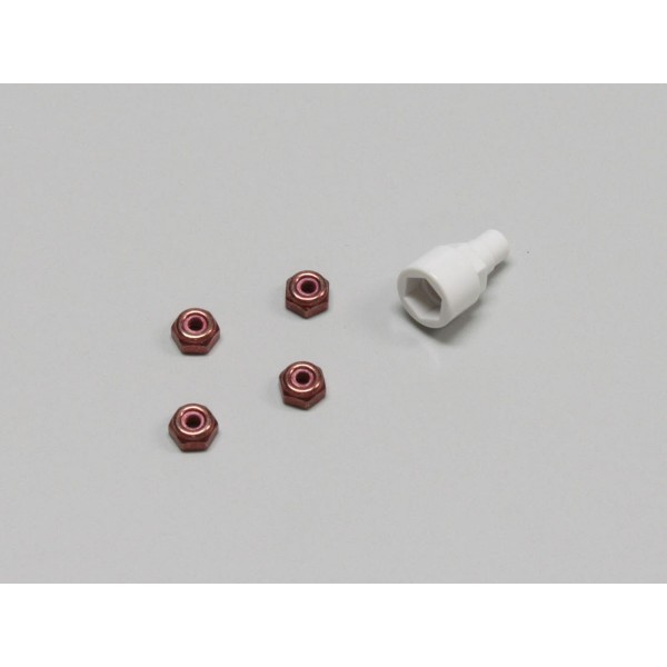 Color nylon nut (red) (MZW-13R)