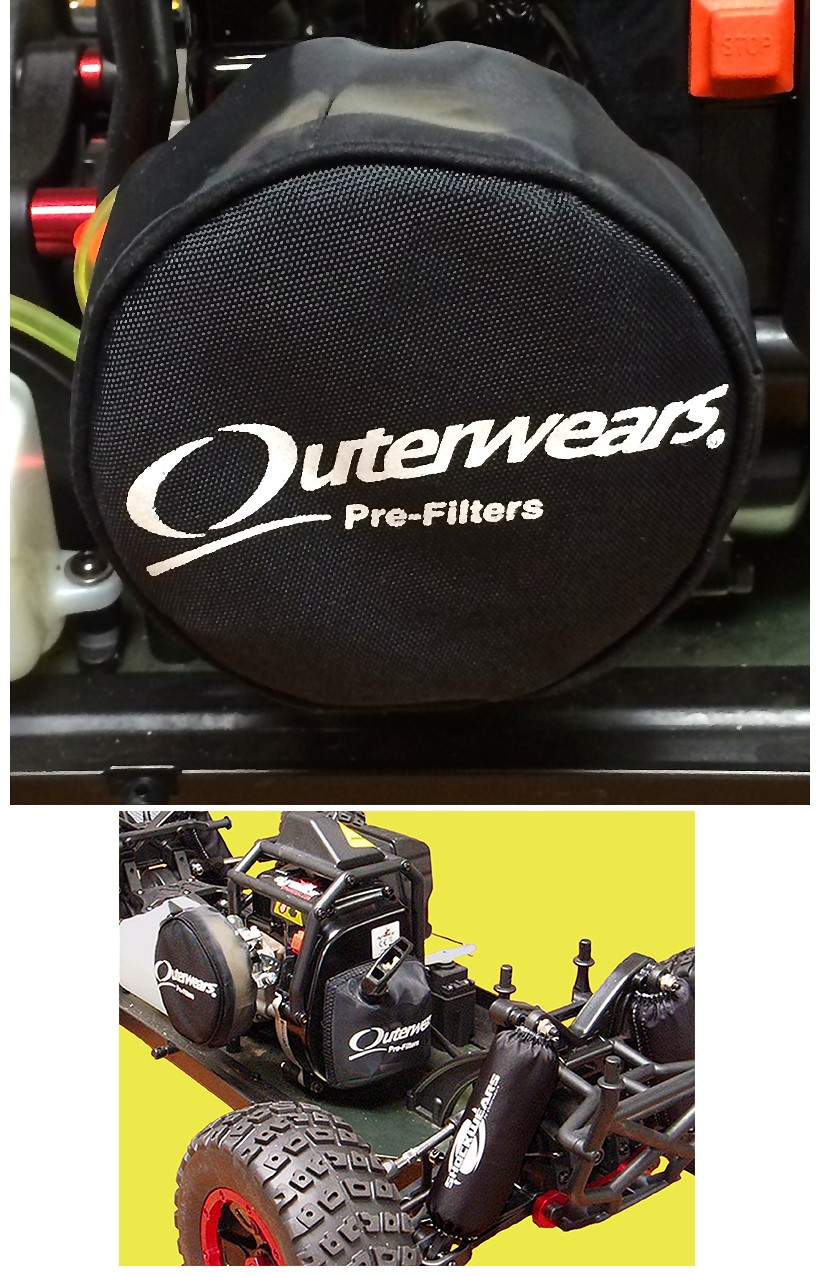 Outerwears Luchtfilter hoes zwart - Losi DBXL