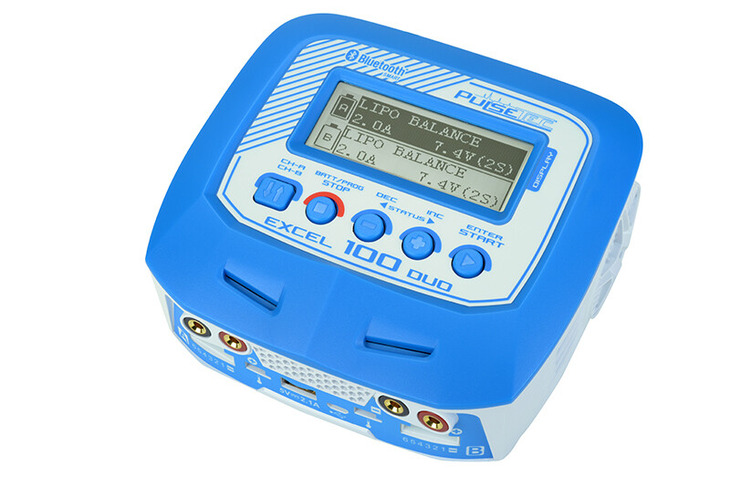 Pulsetec Excel 100 Duo lader (LiFe, LiIon, LiPo, LiHV, NiMH, NiMH, NiCd en PB)