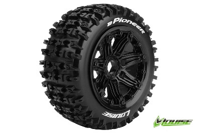 Louise B-Pioneer Voorbanden Set - Velgen Zwart - Hex 24mm