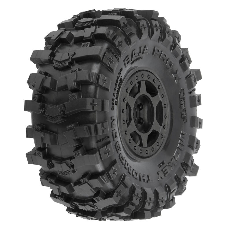 Proline 1/10 Mickey Thompson Baja Pro X G8 F/R 1.9" MTD 12mm Blk Holcomb (2)