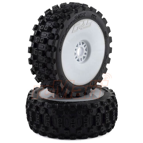 Proline Badlands MX M2 set banden (2 stuks) op witte disc velgen (PL9067-31)