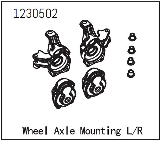 Absima Wheel Axle Mounting (1230502)