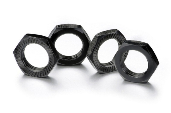 Wielmoeren 17mm (4), met ribbels - Zwart