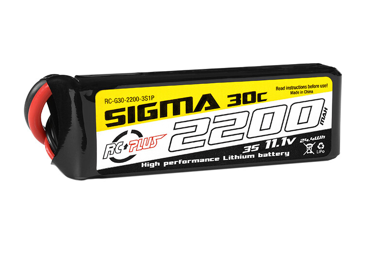 RC Plus Lipo 30c 11,1 volt 2200mah met XT60 stekker