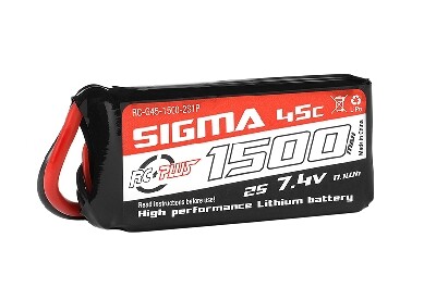 RC Plus Lipo 45c 7,4 volt 1500mah met XT60 stekker
