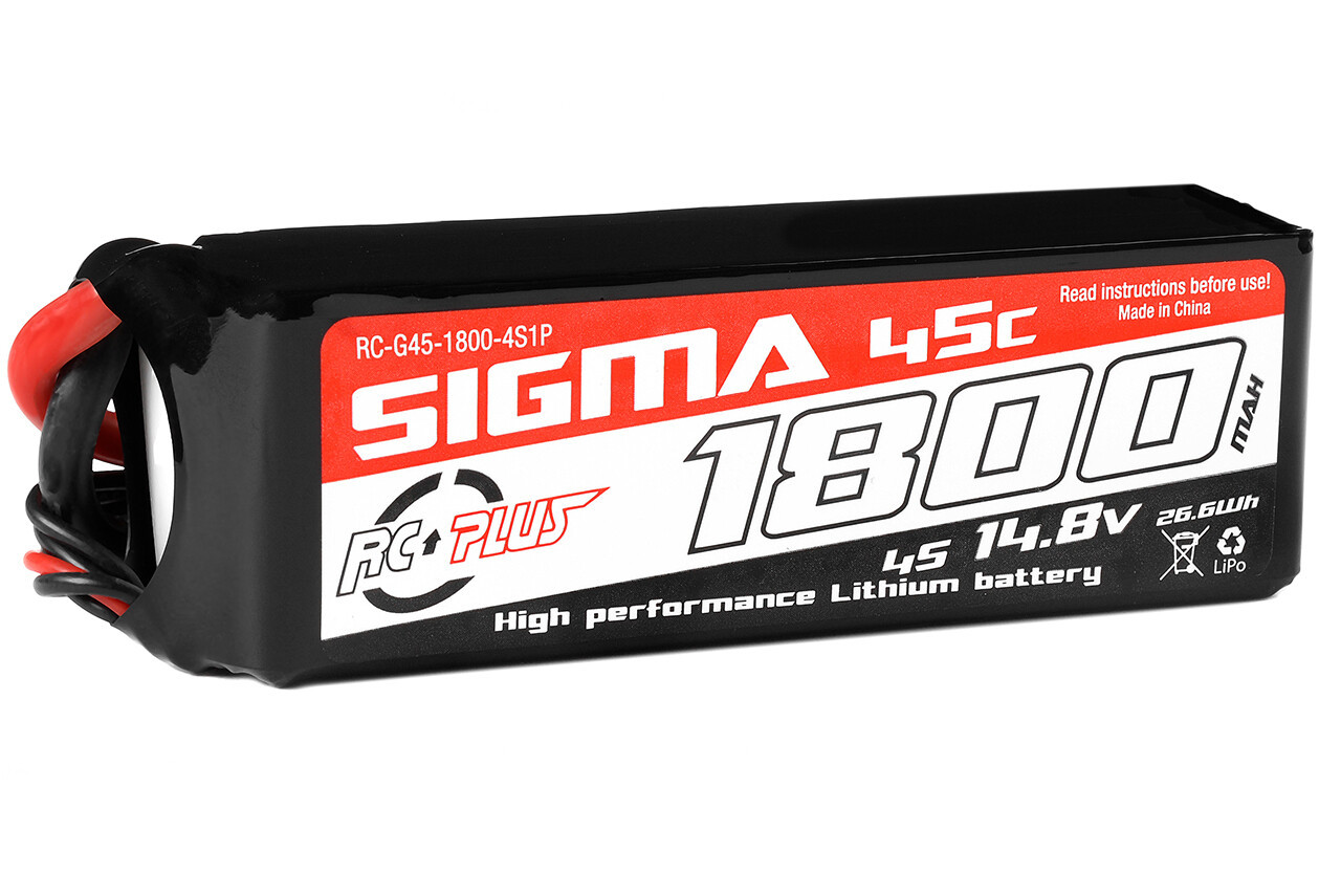 RC Plus Lipo 45c 14.8 volt 1800mah met XT60 stekker