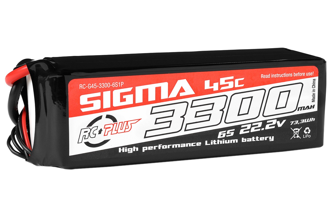 RC Plus Lipo 45c 22.2 volt 3300mah met XT60 stekker