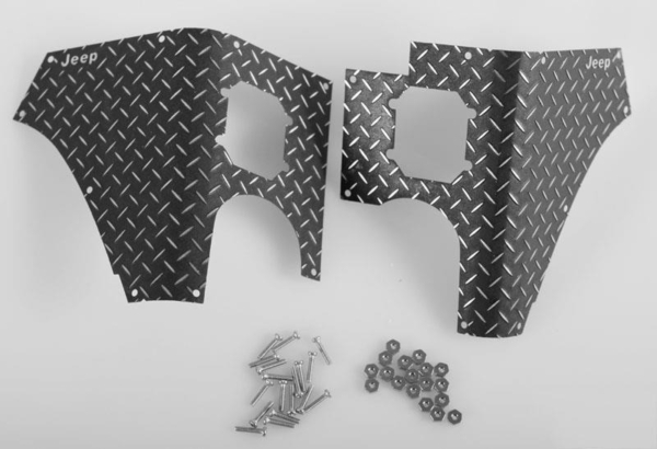 RC4WD Rear Diamond Plates Corner Set for Tamiya CC01 Wrangler (Black) (VVV-C0063)