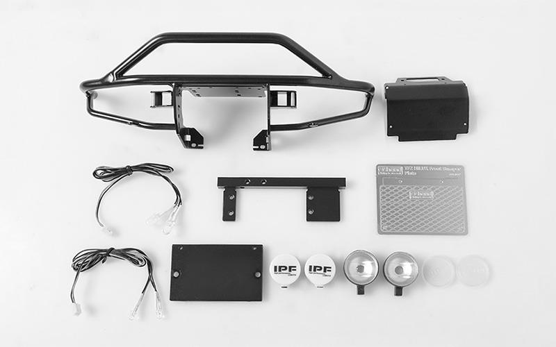RC4WD Rough Stuff Metal Front Bumper for RC4WD Trail Finder 2 (Hella and IPF Round Lights) (VVV-C0209)