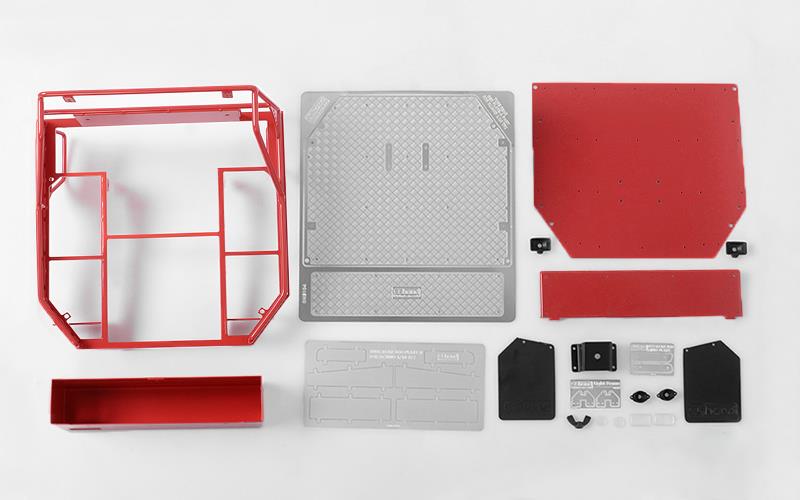 RC4WD Rear Tube Bed for Trail Finder 2 w/Mud Flaps & Lights (Red) (VVV-C0255)