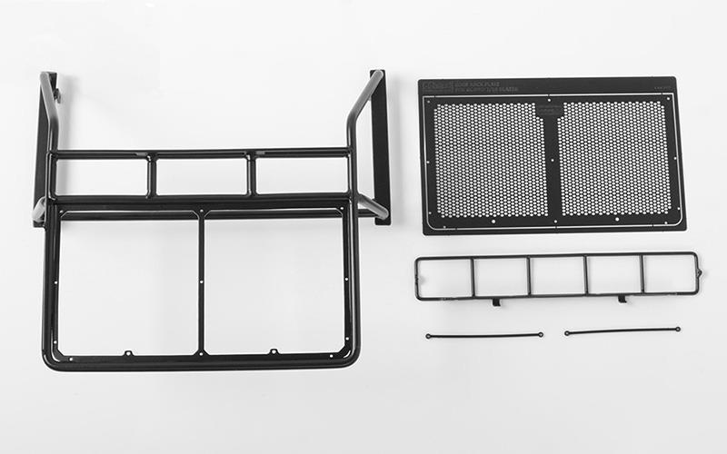 RC4WD Roof Rack, Rollbar, Light Bar Combo for RC4WD Chevy Blazer Body (Black) (VVV-C0357)
