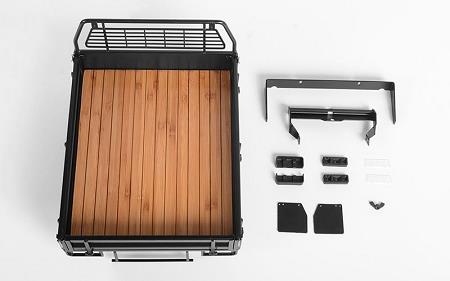 RC4WD Kober Rear Bed w/Tire Holder & Mud Flaps for RC4WD TF2 LWB Toyota LC70 (Black) (VVV-C0462)