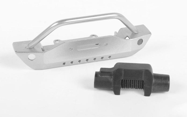 RC4WD Steel Stinger Front Bumper W/Plastic Winch for 1/18 Gelande II RTR W/Black Rock Body (Silver) (VVV-C0584)